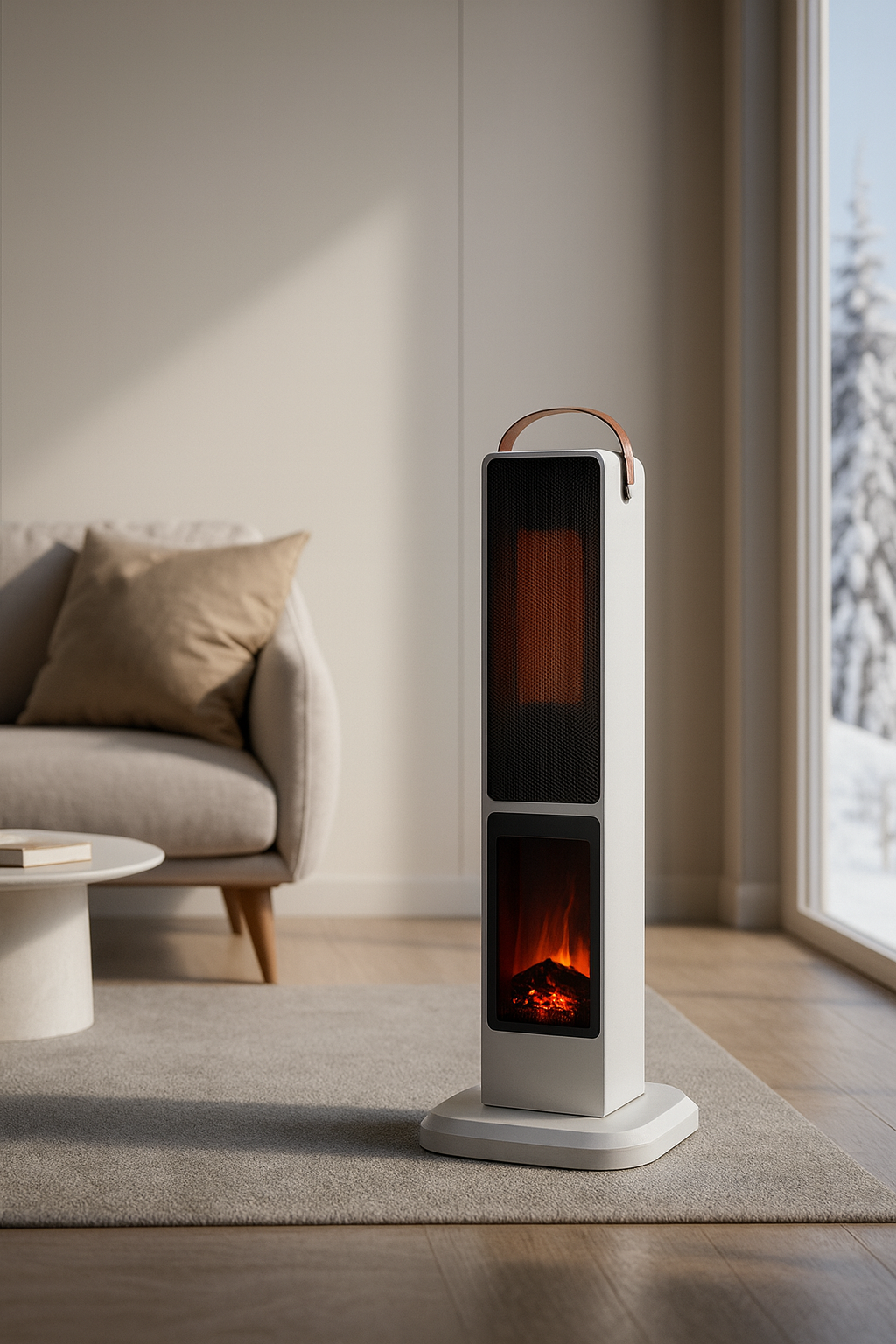 Portable electric desk heater