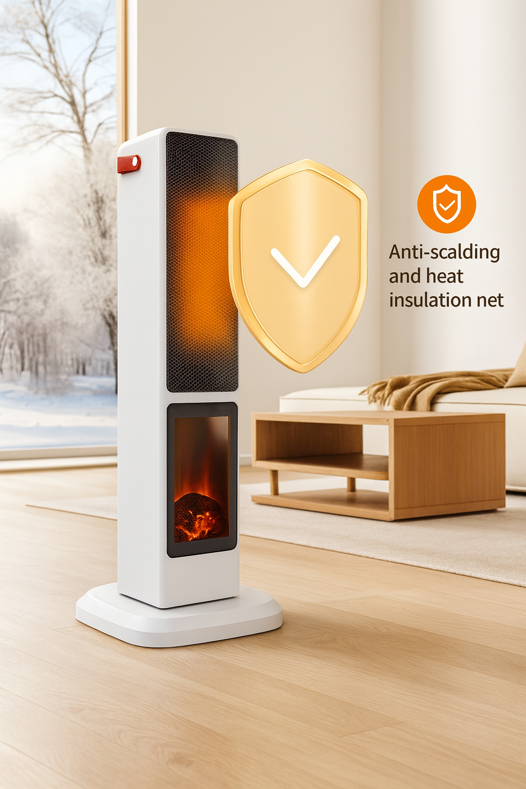 Portable electric desk heater